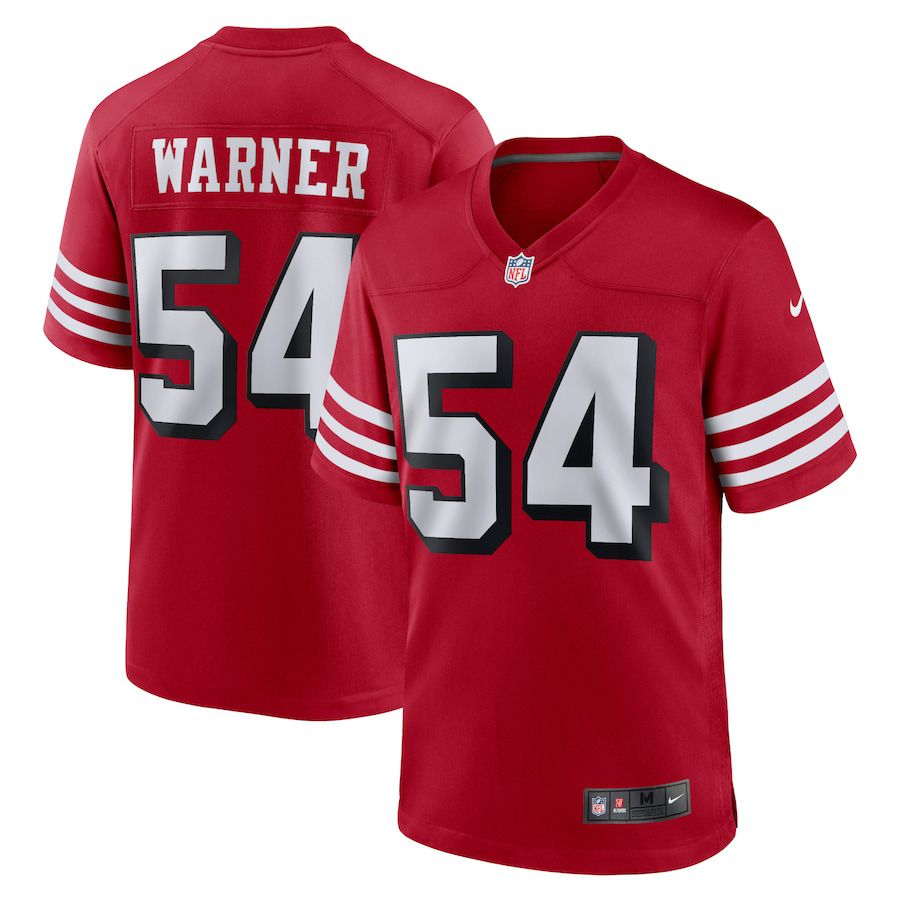 Men San Francisco 49ers #54 Fred Warner Nike Scarlet Alternate Player Game NFL Jersey